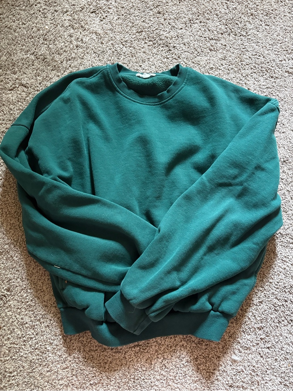 Garage Women's Crewneck Sweater in Teal Green